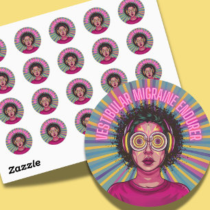 Vestibular Migraine Endurer Chronic illness Classic Round Sticker