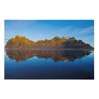 Vestrahorn Reflection Faux Canvas Print