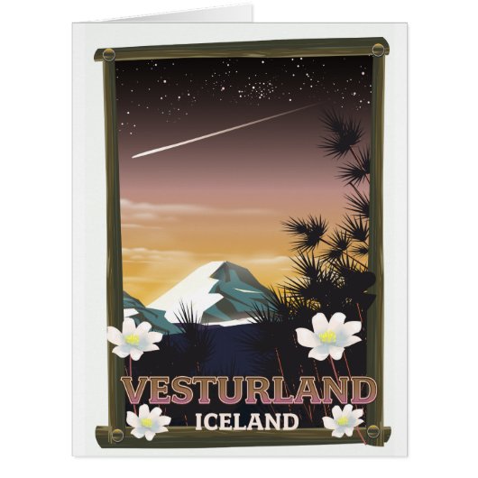 Vesturland Iceland travel poster (Front)