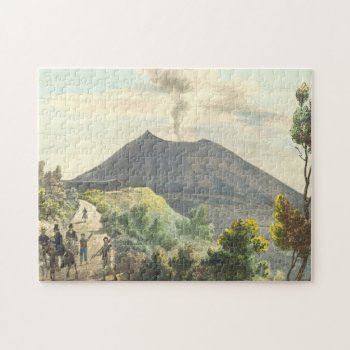 Vesuvius Active Volcano 1832 Naples Italy Jigsaw Puzzle by DigitalDreambuilder at Zazzle