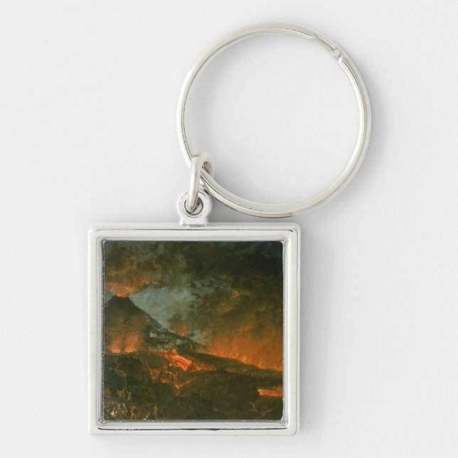 Vesuvius Erupting Keychain (Front)