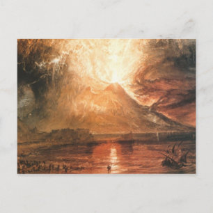 Vesuvius Erupting Postcard