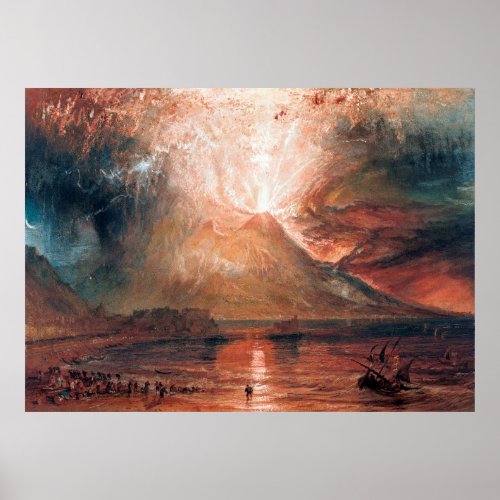 Vesuvius in Eruption by J M W Turner 1820 Poster