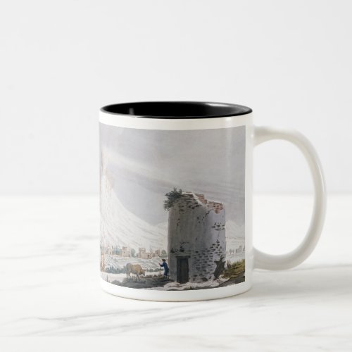 Vesuvius in Snow plate V from Campi Phlegraei O Two_Tone Coffee Mug