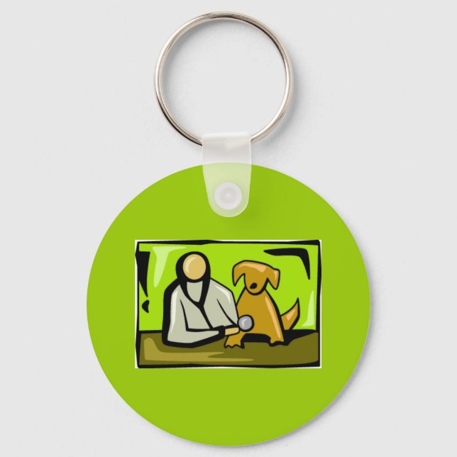 VET700 VET VETERINARIAN ANIMALS PETS MEDICAL CARE  KEYCHAIN (Front)