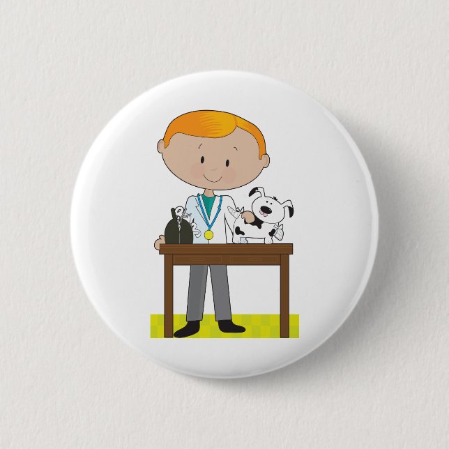 Vet and Dog Button (Front)