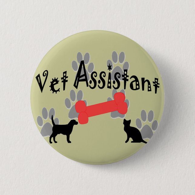 Vet Assistant Gifts Button (Front)