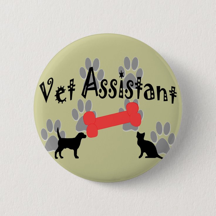 Vet Assistant Gifts Button Zazzle