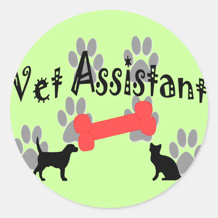 Vet Assistant Gifts Classic Round Sticker Zazzle