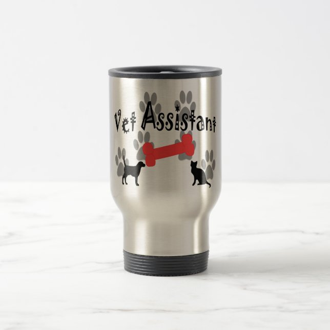 Vet Assistant Gifts Travel Mug (Center)