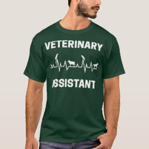 Vet assistant Heartbeat with animals Veterinary as T-Shirt