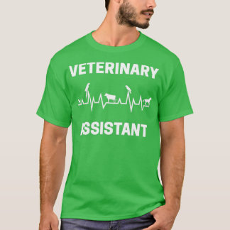 Vet assistant Heartbeat with animals Veterinary as T-Shirt
