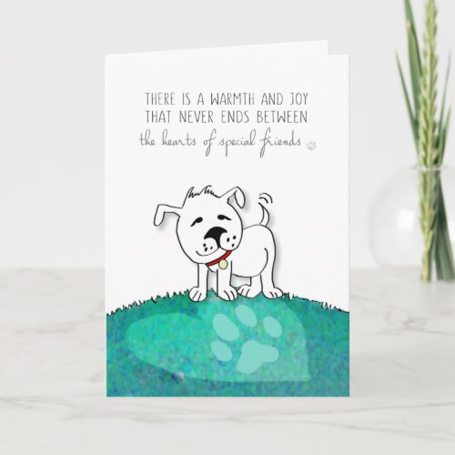 Vet  Business Dog Sympathy Card _ Warmth  Joy