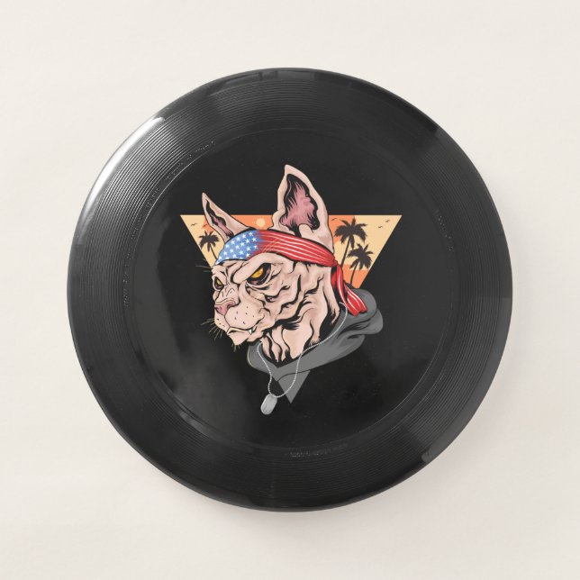 Vet Cat Palm Trees Wham-O Frisbee (Front)