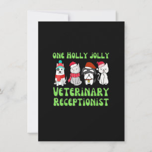 Vet Christmas dog veterinarian veterinary receptio Invitation