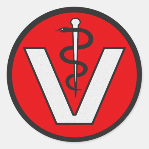 Vet Classic Round Sticker