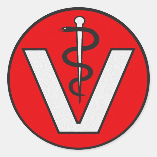 Vet Classic Round Sticker (Front)