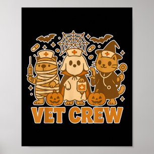 Vet Crew Halloween Costume Dog Cat Capybara Pet Te Poster
