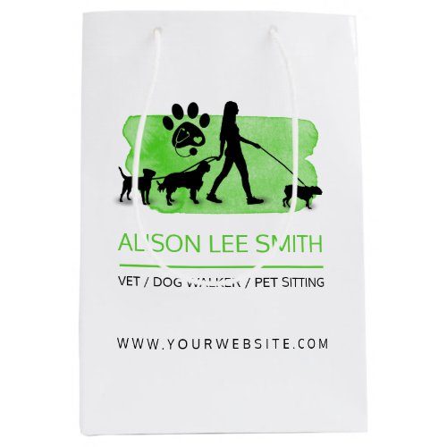 Vet  Dog walker  Pet Care Sitting Medium Gift Bag