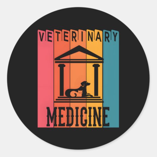 Vet Future Veterinarian And White Coat Ceremony Classic Round Sticker