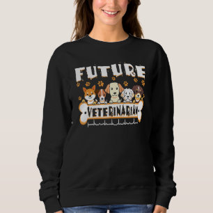 Vet Future Veterinarian Funny Dog Cat Lovers Aspir Sweatshirt