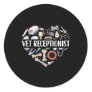 Vet Receptionist Veterinarian Receptionist Vet Sec Classic Round Sticker