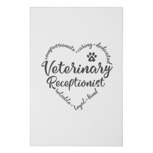 Vet receptionist veterinary receptionist faux canvas print