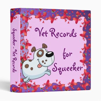 Vet Records Dog Binder by DoggieAvenue at Zazzle
