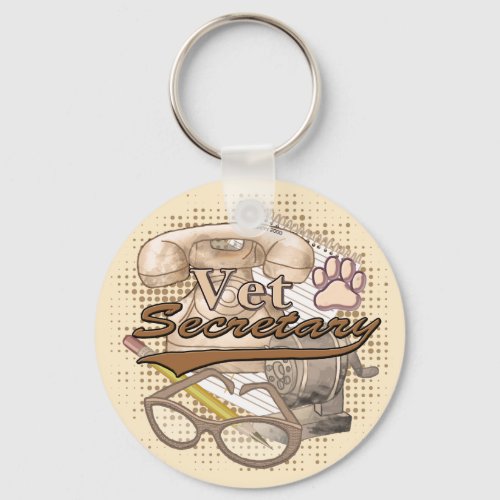 Vet Secretary Premium Round Keychain