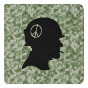 Vet Silhouette Camo Trivet