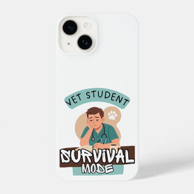 Vet Student Survival Mode – Vet Student Design iPhone Case (Back)