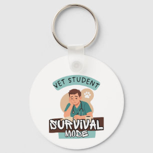 Vet Student Survival Mode – Vet Student Design Keychain