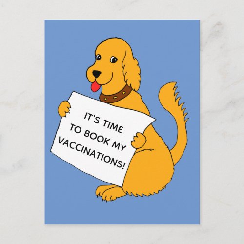 Vet Surgery Dog Vaccination Reminder Postcard