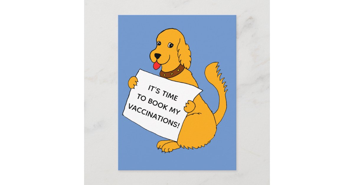 Vet Surgery Dog Vaccination Reminder Postcard Zazzle