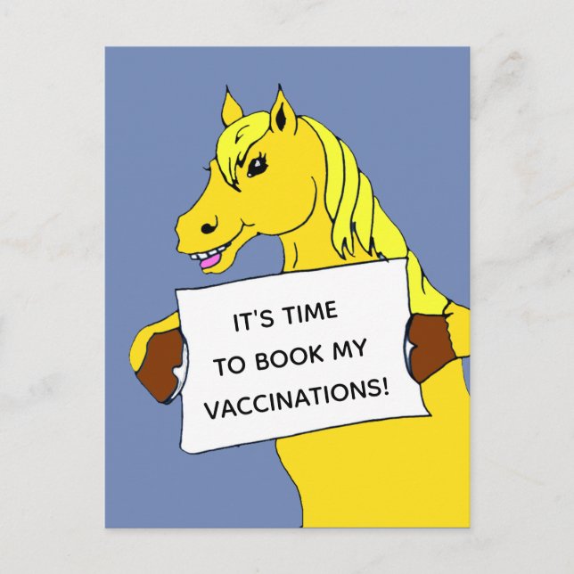 Vet Surgery Horse Vaccination Reminder Postcard (Front)