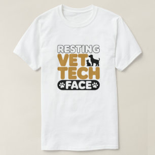Vet Tech Aesthetic Cute Cats Dogs Paw T-Shirt