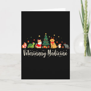 Vet Tech Animal Christmas Xmas Vibes Veterinary Me Card