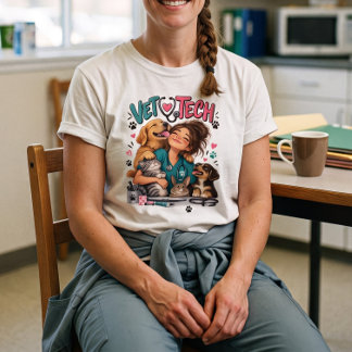 Vet Tech Animal Lover Veterinary Technician Tri-Blend Shirt