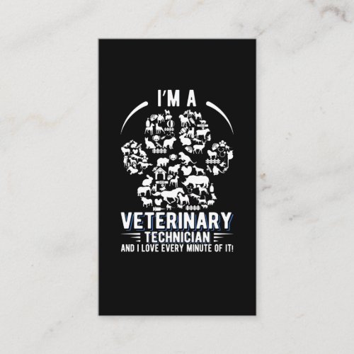 Vet Tech Appreciation Veterinary Technician Business Card