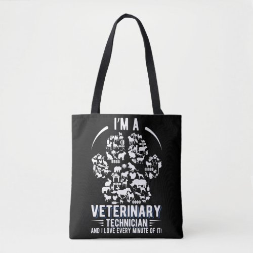 Vet Tech Appreciation Veterinary Technician Tote Bag