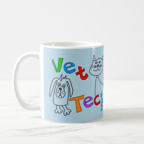 Vet Tech Cat and Dog Design  Coffee Mug