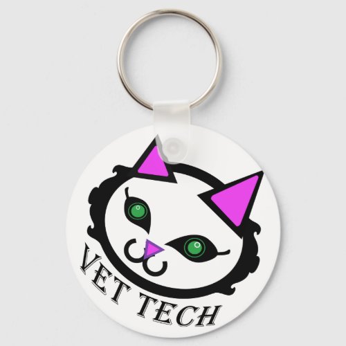 Vet tech cat keychain