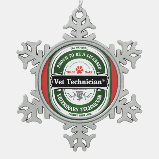 vet tech Christmas ornament (Front)
