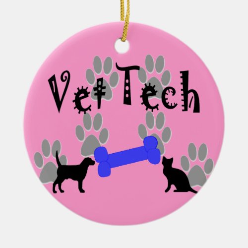 Vet Tech Christmas Ornament  Paws and Bones