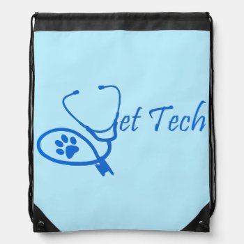 Vet Tech Drawstring Backpack by Vettechstuff at Zazzle