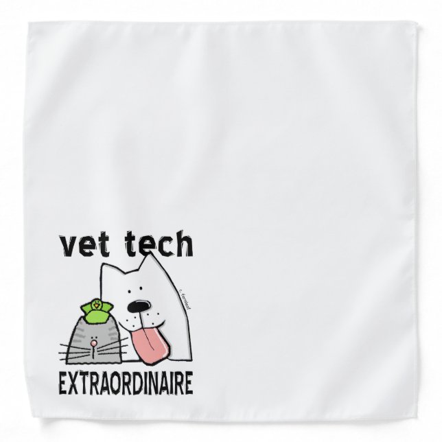 Vet Tech Extraordinaire Bandana (Front)
