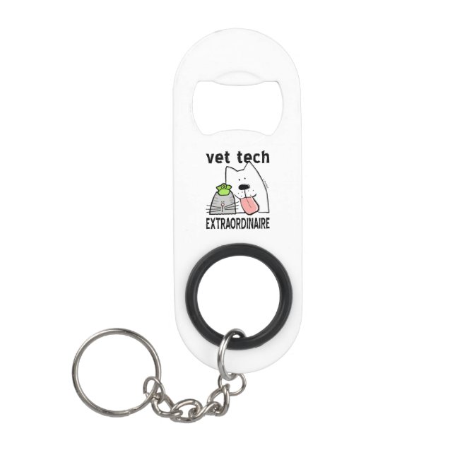 Vet Tech Extraordinaire Keychain Bottle Opener (Front)