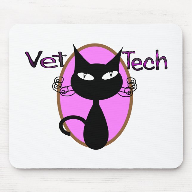 Vet Tech Gifts  "Adorable Cat Design" Mouse Pad (Front)
