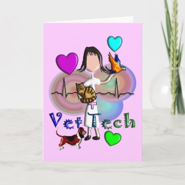 Vet Tech Gifts Unique Embossed Style Graphics Card