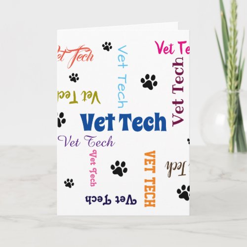 Vet Tech Graduation Card